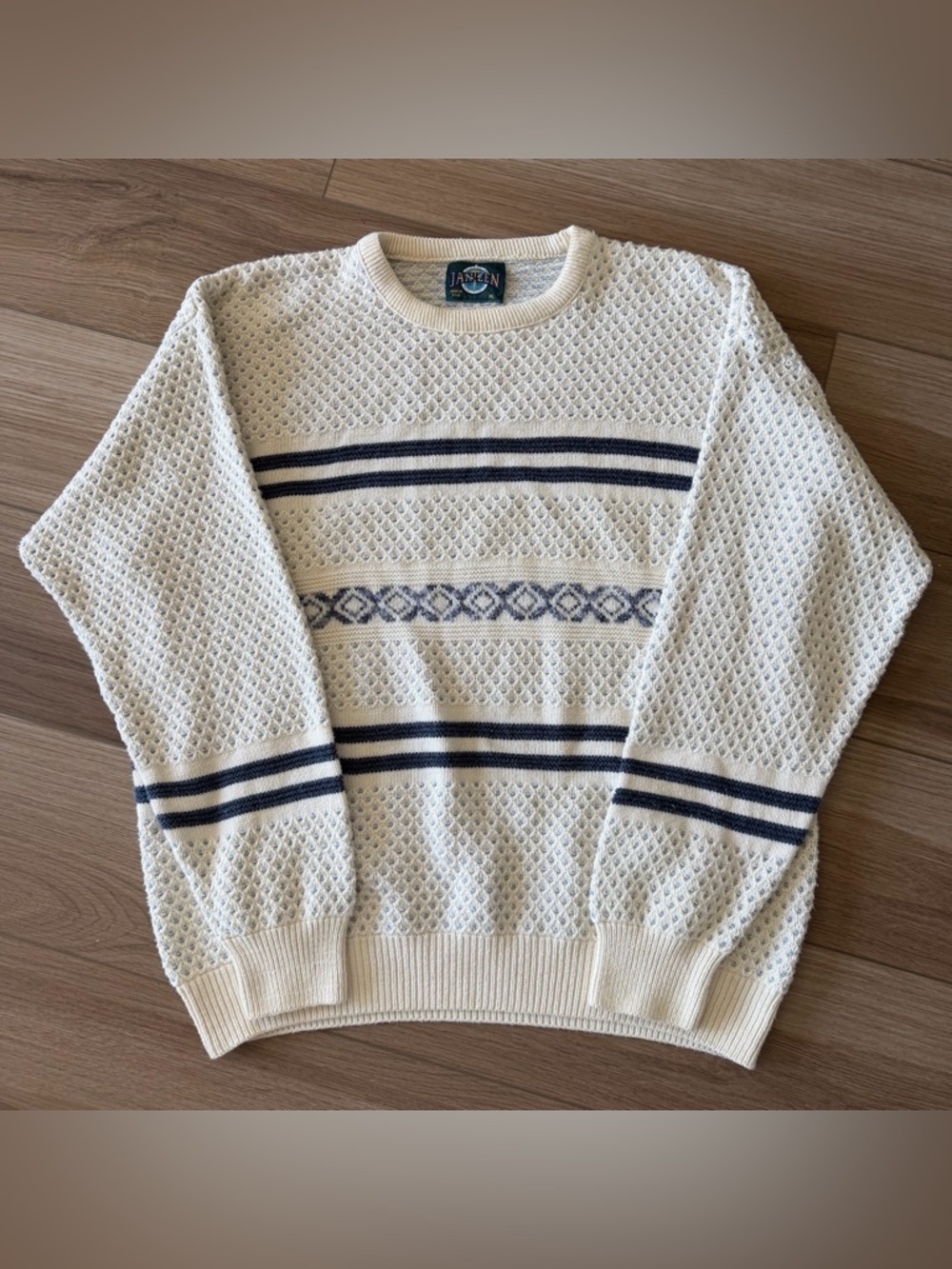 Vintage Jantzen Fair Isle Striped Crewneck Sweater